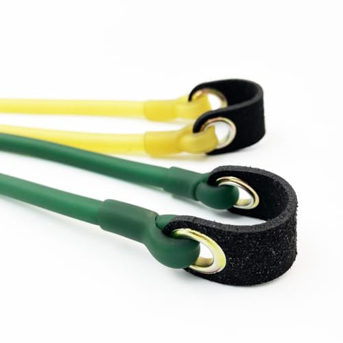 DIDUNSASI 2PCS Elastic Rubber Bands for Catapults, Slingshots & Shooting Rifles - Perfect for Hunting,7040 Extra Thick Super Ejection Rubber Bands,Includes 100 clay ball ammo