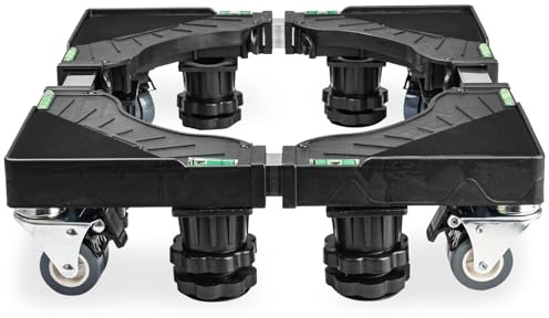 JOYCEMALL Mobile Roller Base with 4 Locking Wheels & 8 Anti - Slip Adjustable Feet - Furniture Dolly for 16 - 24 Appliances: Refrigerator, Dryer, Washing Machine