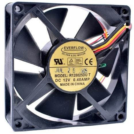 R128025DU T 8cm 8025 80mm ventilador 80x80x25mm 12V 0.40A resistencia de control de temperatura alto volumen de aire enfriamiento de monitoreo de velocidad silencioso