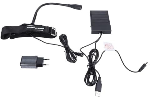CHEOTIME Lampe de polymérisation de Colle UV, Lampe d'extension de Cils de Poignet Portable, lumière de Cils LED ultraviolette avec pédale pour Extension de Cils d'ongles, Prise UE 100-240V