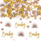 Tyqour Babyparty Deko Konfetti 100 Stück Regenbogen Babyparty Konfetti,Baby Shower Deko Konfetti Regenbogen Streudeko,Tischdeko für Baby Shower,Gender Reveal Party Deko,Tischdekoration für Babyparty