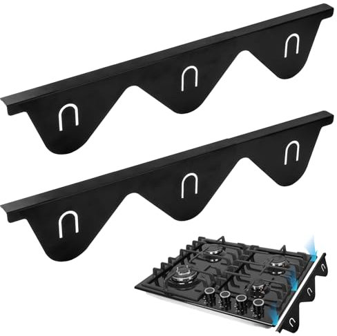 4pcs Cache-Espaces pour Cuisinière, en Acier Inoxydable Protection de Joint pour Cuisinière Longueur Rétractable 35 à 70cm Résistant à la Chaleur et Facile à Nettoyer