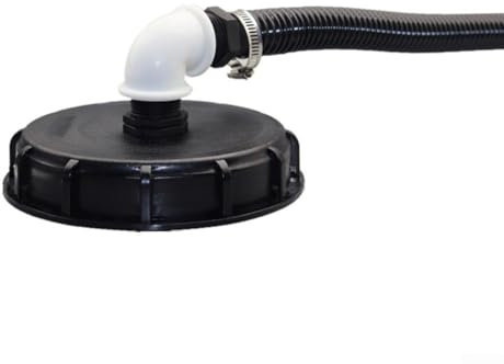 Hasaller IBC Container Covers DN150 Automatic Filling System Cover Water Storage Tank Cover IBC Tank Automatic Filling Covers with Spiral Hose Kit for Water Storage Tanks (25mm)