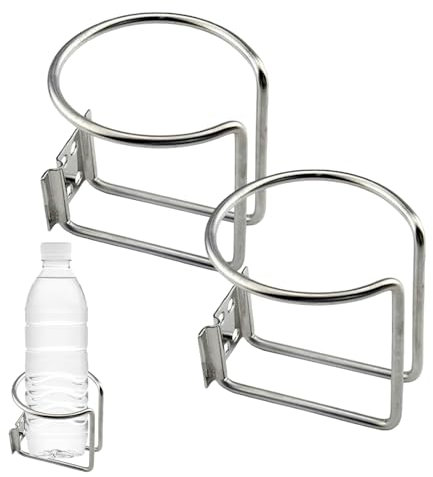 2 Ring Cup Drink Holders, Wall Mounted Iron CupDrink Holder, Boat Ring Cup Drink Holder, Car Bottle Holders, CupHolder Motorhome Wall For Boat Marine Yacht Truck Apartment Courtyard