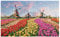 500 Pieces Mini Jigsaw Puzzle for Adults Windmill and Tulips Jigsaw Puzzles Jigsaws Holland Dutch Scenery Windmill Flower Field Puzzle Home Decoration 18 x 11 Inch