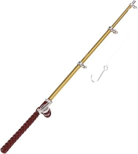 1/12 Miniature Fishing Pole Dollhouse Decoration Accessories，Miniature Fishing Pole，Dollhouse Accessories，Dollhouse Décor