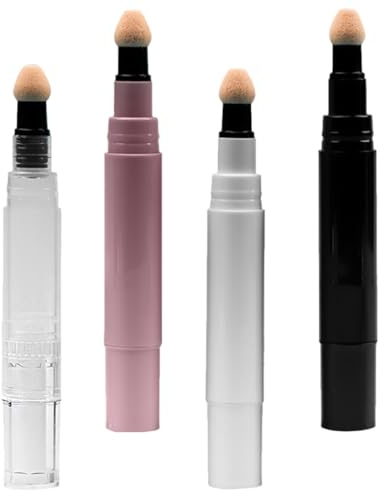 Alipis 4 Stück-pack Nachfüllbare 5ml Flüssig Make Up Flaschen aus Pp und PC mit Lippenöl Applikator und Rougehalter Auslaufsicher und Einfach zu Verwenden für Geschäftsreisen