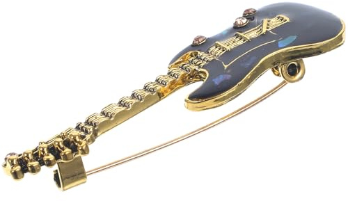 Hoement Gitarren Anstecknadel aus Metall Vintage Herren Brosche für Kleidung und Taschen Dekorativer Musik Pin für Männer