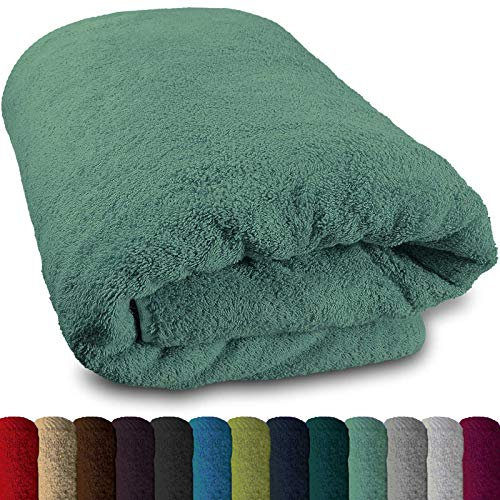 Lanudo® XXL Sauna-Handtuch 600g/m² Pure Luxus Line mit Bordüre. 100% feinste Baumwolle, 80x200 cm (Mint)