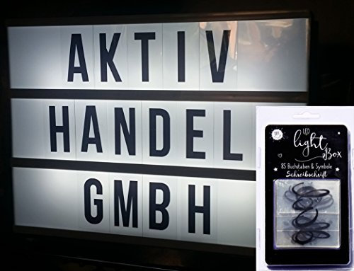 LED LEUCHTKASTEN,Lichtreklame Lightbox, Leuchtbox A4 + 2 x 85 Buchstaben & Symbole
