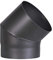 FIREFIX R180/B4O Ofenrohrbogen aus 2 mm starken Stahl (Rauchrohr) in 180 mm Durchmesser, für Kaminöfen und Feuerstellen, Senotherm, schwarz, 45 Grad, ohne Reinigungstür