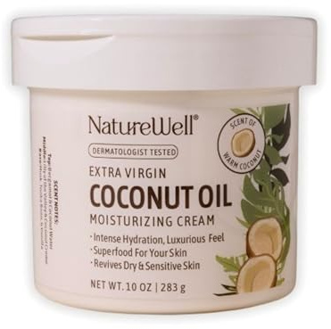 NATURE WELL Coconut Oil Hydrate & Soften Moisturizing Body Cream, 10oz