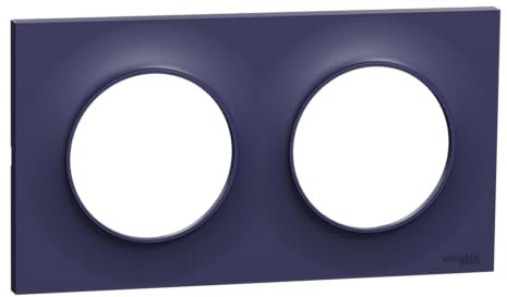 Schneider Electric - Odace Styl, plaque Cobalt 2 postes horiz./vert. entraxe 71mm - S550704