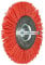 PFERD Rundbürste ungezopft RBU grob (RED) | Ø 100 mm Schaft-Ø 6 mm RED-Filament-Ø 1,27 mm | 43740168 – für Bohrmaschinen