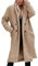 Onsoyours Damen Winterjacke Revers Parka Elegant Trenchcoat Mantel Plüschjacke Plüschmantel Teddy Fleece Jacke Lang Cardigan Outwear Coat Übergangsjacke A Khaki S