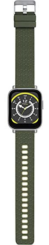 Breil, Smartwatch SBT-1, con Doppio Cinturino Intercambiabile in Silicone Cargo Khaki con Pattern Breil Tribe e Nero, Cassa in Lega Metallica Silver, Connettività Bluetooth, Chiusura ad Ardiglione