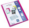 Viquel - Protège documents personnalisable - Reliure Format A4 - Porte vues 80 Vues (40 pochettes) - Fabriqué en France - Pochettes qualité supérieure - Rouge framboise translucide