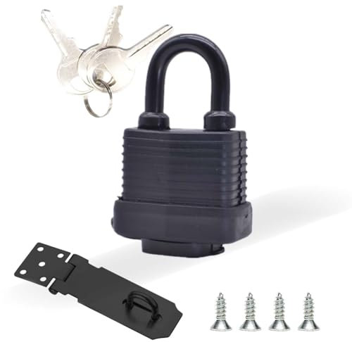 Schloss Mit Schlüssel Mit 3 Schlüsseln, Vorhängeschloss Haspe Mit Schrauben Schloss Vorrichtung,Vorhängeschloss Für Werkzeugkisten, Koffer, Schränke, Spinde, Lager