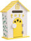 rockible Cassetta postale per montaggio a parete Cassetta postale in legno da giardino Scatola da esterno decorativa Cassetta delle lettere rustica robusta da, giallo