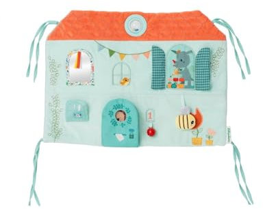 LILLIPUTIENS- Panneau de découvertes et d'activités - Jouet d’éveil interactif avec activités sensorielles - S’accroche au Parc - Stimule la motricité et l’Imagination - Dès 6 Mois - 83507