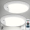 DEEPLITE Rechargeable Ceiling Light Battery Operated Motion Sensor Light with Remote, Wireless Shower Light, 3 Colors,Timming,10000mAh Crodless Closet Lights for Bathroom, Stairs, Hallway - 2 Pack