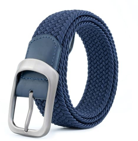 BOZEVON Cintura Elastica Unisex Uomo Donna - Intrecciata in Tessuto, Casual Elasticizzata Regolabile da Golf