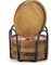 Posavasos de Madera Redonda para Vasos, Juego de 6 Posavasos de Madera de Acacia con Soporte, Posavasos de Cristal para Bebidas Bar Tazas Cristal protección de Mesa para Cualquier Tipo de Mesa