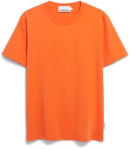 ARMEDANGELS Herren Regular T-Shirt aus Bio-Baumwolle JAAMES Regular Fit Sunset Orange