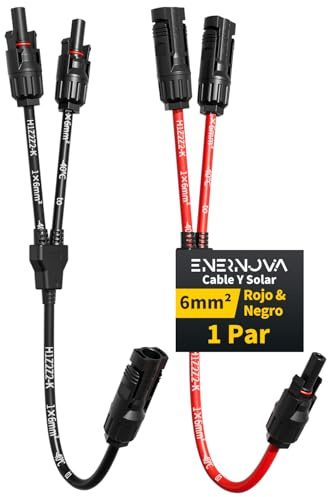 Solarkabel Y-Verteiler 6mm² mit Selbstverriegelnden Steckern für PV-Anlagen | 1500V, Verzinntes Kupfer, PPO-Isolierung UV-beständig, IP68 Wasserdicht, Selbstverriegelnd, Einfache Parallelschaltung