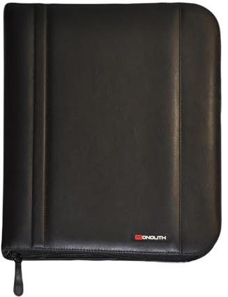 Monolith 2754 A4 Zip Fastening Folio Case - Black