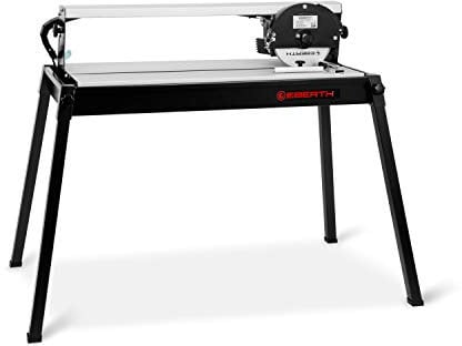 EBERTH Tagliapiastrelle Elettrico 800W, Tagliapiastrelle ad Acqua con Tavolo, Laser, Disco Diamantato 200mm, Lunghezza Taglio 620mm, Profondità Taglio 36mm, Girevole Fino a 45°, Arresto Angolare