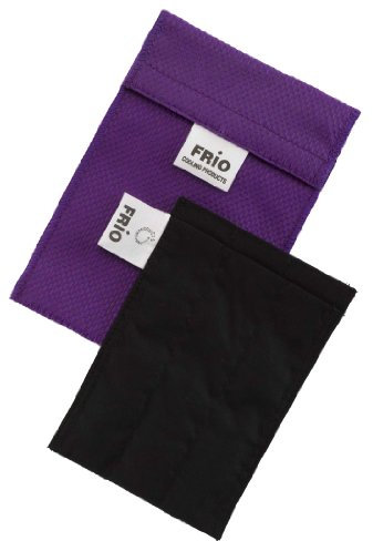 FRIO PUMPE Kühltasche für Insulin 11 x 9cm in Lila | mit wasserfeste Nylon Innentasche | für 1 Pumpe | KEIN Eispack oder Batterien nötig