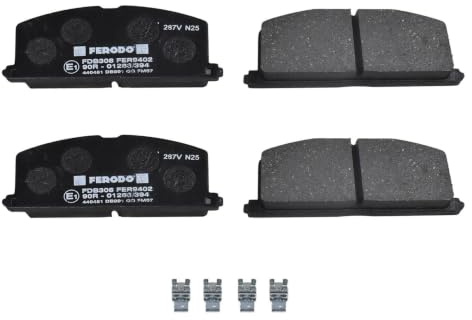 FERODO FDB308 Bremsbelagsatz Bremsbeläge Vorne mit Zubehör Kompatibel mit TOYOTA STARLET EP91