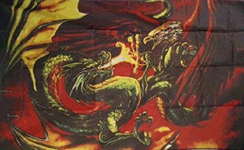 U24 Fahne Flagge Drache gegen Adler 90 x 150 cm