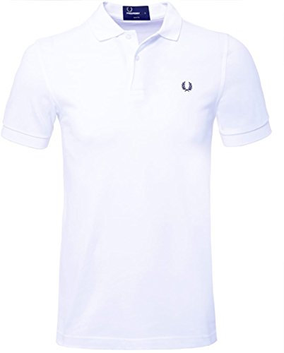 Fred Perry Herren Poloshirt Slim Fit M6000 Weiss (10) XS