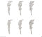 CrystalsRus 24 Silver Lightning Bolt Fabric Glitter Iron-On Fabric Transfer applique 1 inch