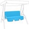 Gardenista Garden Swing 3 Seater Hammock Bench Cushion | Canopy Outdoor Patio Furniture Replacement Cushion Seat Pad | Water Resistant Seat and Back Cushion | Soft Comfy and Durable (Turquoise)