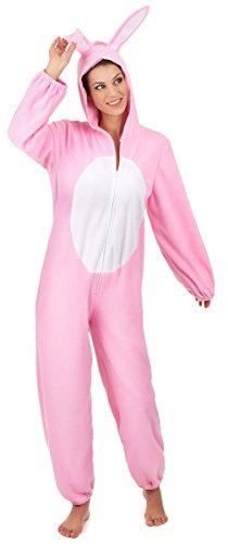 DEGUISE TOI - Déguisement lapin rose femme - Combinaison - Taille Unique - Rose - Déguisements adultes - 100% polyester - A la main - Carnaval