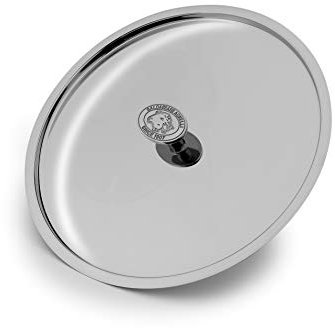 Pentole Agnelli Linea 1907, Acciaio Lucido Coperchio con Ponticello, Argento, E624 cm