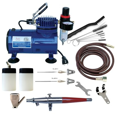 Paasche aerografo a Doppia Azione vl-100d & compressore Pacchetto