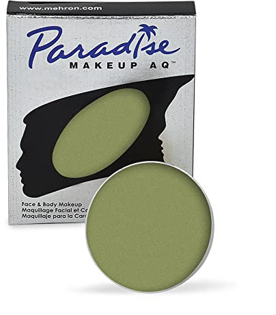 Mehron Paradise Make-up AQ | Wasseraktiviertes Gesichts- und Körperfarben | Olive 7 g