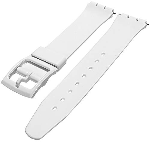 Talk Time Swatch Compatible Watch Strap White 12mm Fitment (14mm Overall)