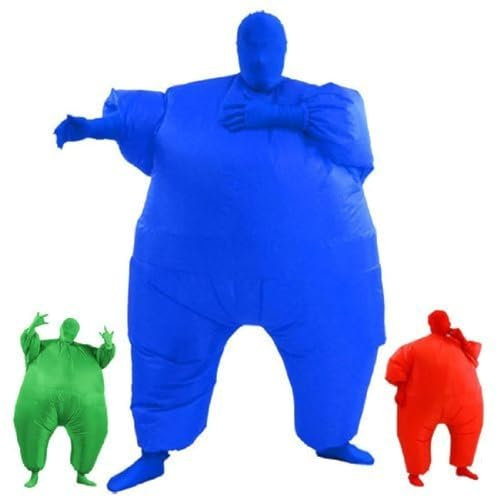 AirSuits Inflatable Fat Chub Suit Second Skin Fancy Dress Party Costume- BLUE