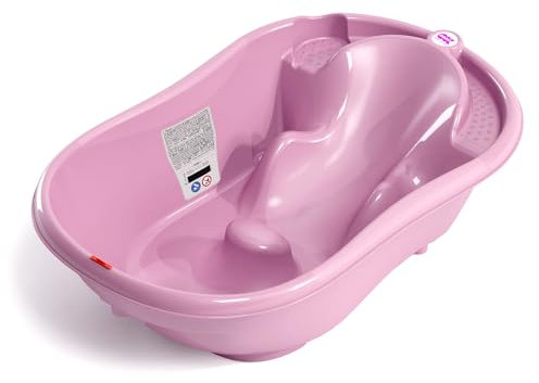 OKBABY Onda - Baignoire pour le Bain du Nouveau-né 0-12 Mois, Design Ergonomique - Fuchsia