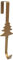 Christmas Concepts® 290mm (11.4) Christmas Metal Wreath Hanger - Gold Tree Design