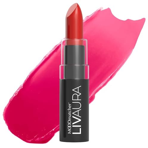 Fran Wilson MOODmatcher Original Color-Change Lipstick, RED - 12 HOUR Long Wear, Waterproof, Ultra-Hydrating and Moisturizing with Aloe & Vitamin E, Smudgeproof, Fadeproof & Kissproof, 0.12 Oz (3.5g)