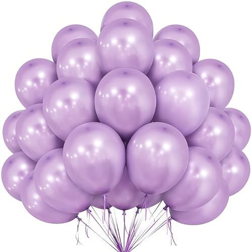 Lilac Lavender Premium Latex Balloons (30cm) Pack of 50 - Vibrant Party Decorations for Birthdays, Weddings, and Events