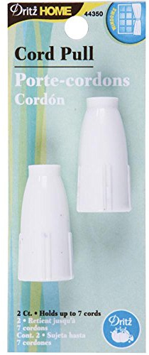 Dritz Home 44350 Plastic Cord Pulls, Large, White (2-Piece)