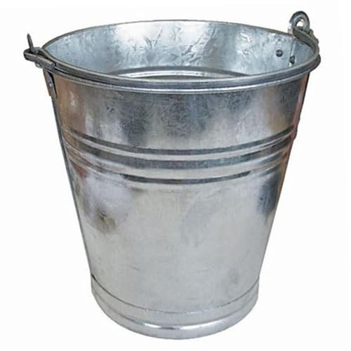 BURI Zinkeimer 12L Metalleimer Wassereimer Blecheimer Eimer Blumenkübel Deko Garten