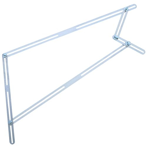 hedue® Winkelschablone Treppe T512 - Treppenlehre mit 48 Aluschienen, Treppenwinkelschablone, Treppenschablone zum Übertragen von vieleckigen Konturen